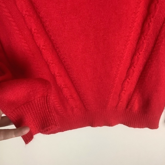 Nanette Leopore Women's 100% 2 Ply Red Cashmere Sweater S - Picture 2 of 14